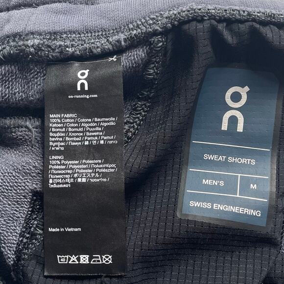 On Cloud Sweat Shorts Size Medium Men's Cotton Athleisure Comfy Stretch - Picture 7 of 7